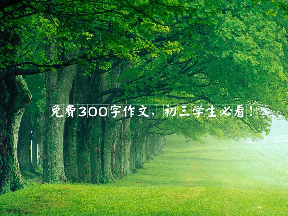 免费300字作文，初三学生必看！