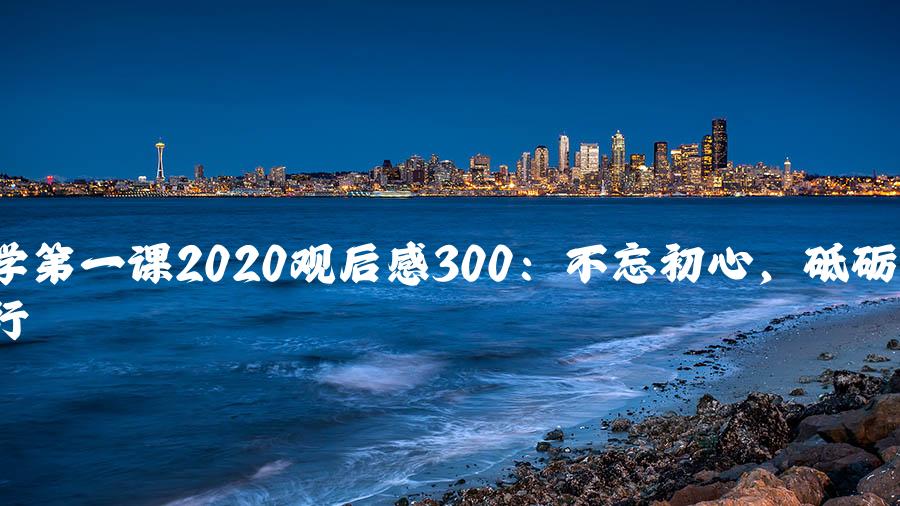 开学第一课2020观后感300：不忘初心，砥砺前行