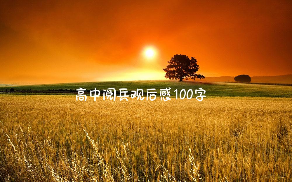 高中阅兵观后感100字